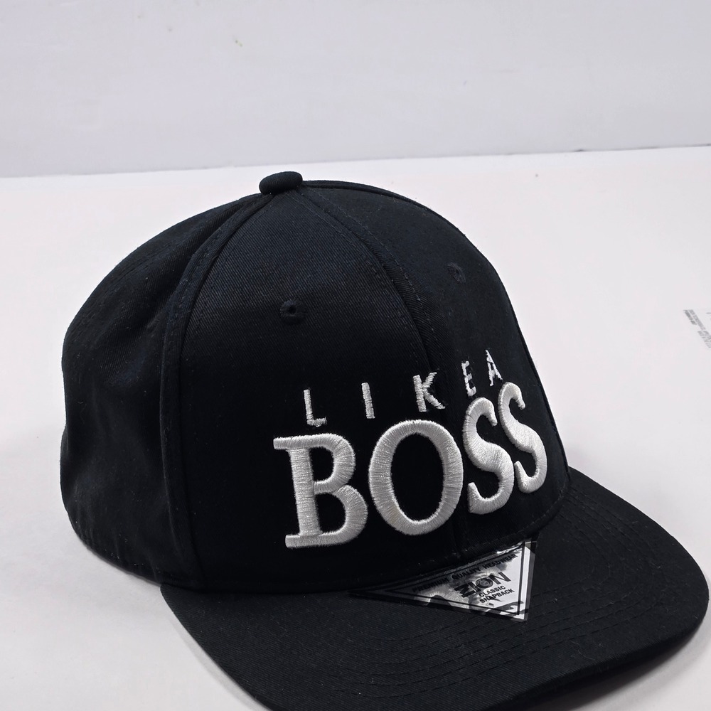 Zion Like A Boss Snapback Hat Black White Embroidered Cotton Baseball Cap Hat
